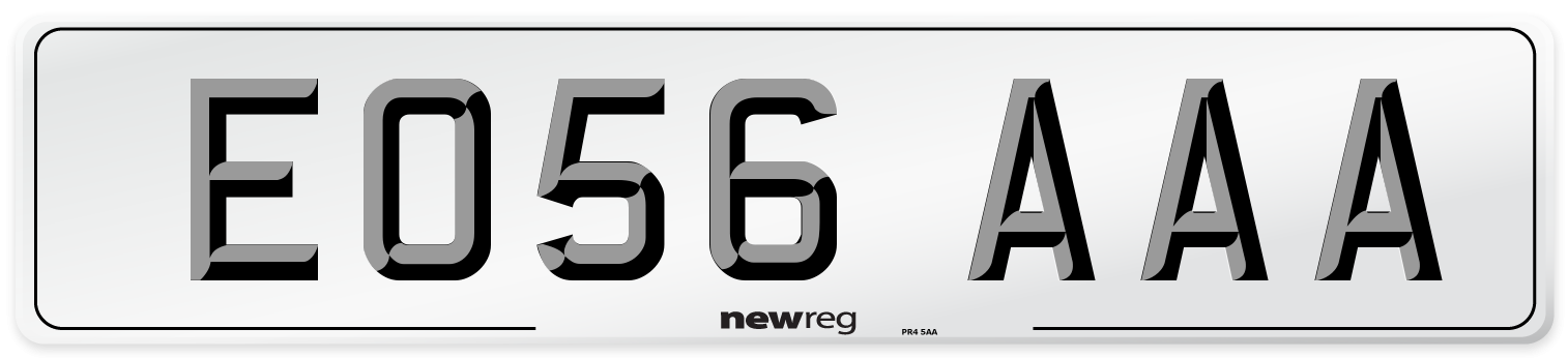 EO56 AAA Number Plate from New Reg